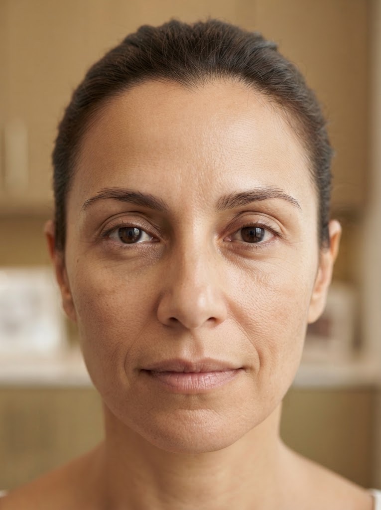 Antes del tratamiento Diagnóstico facial Observ 520x en Clínica Eleya