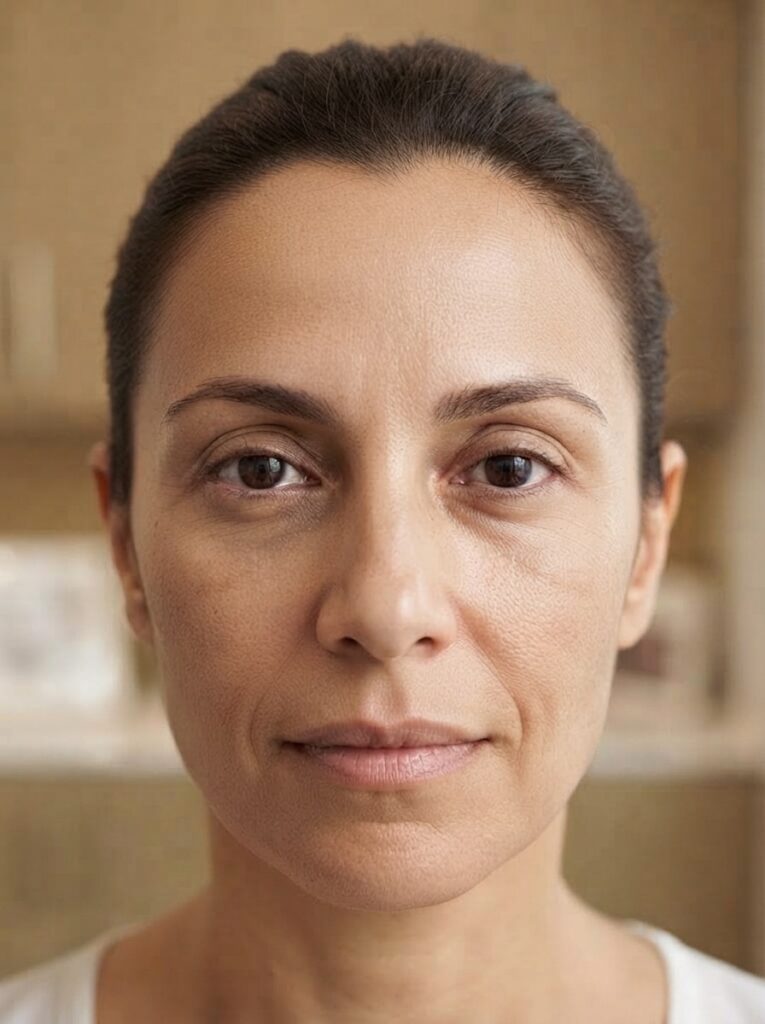 Después del tratamiento Diagnóstico facial Observ 520x en Clínica Eleya